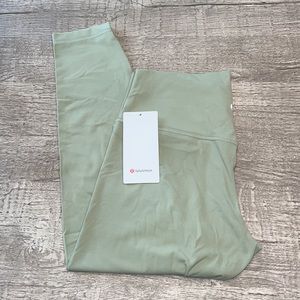 NWT Lululemon align pants 25” Rosemary green 14